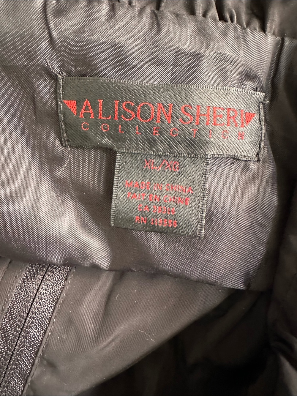 Alison Sheri - Black Utility Drawstring Jacket with Ruffle Hem - Picture 9 of 9
